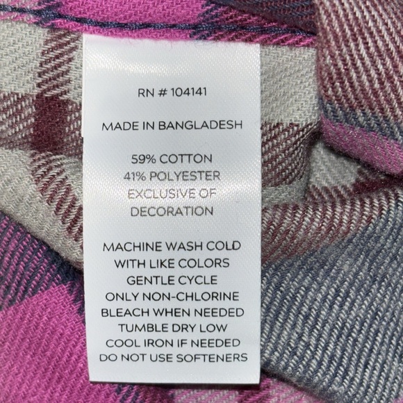 NWT Alpine Design Brished Flannel Plaid Button Down Shirt - Picture 8 of 10